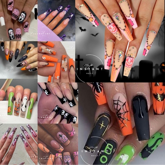 SMP Halloween Edition press on nails ( Instant Nails ) - Picture 1 of 13